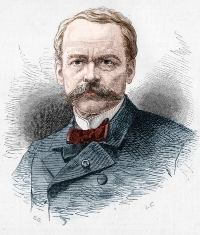 Ritratto di Théodore Barrière (1823-1877), drammaturgo francese. Incisione in "Le Monde Illustré" n.1071 del 20 ottobre 1877 da French School