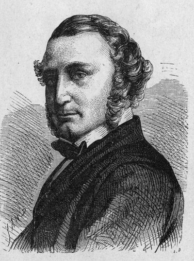 Ritratto di Thomas Russell Crampton (1816 - 1888), ingegnere britannico: progettò una locomotiva ad alta velocità, costruì la rete idraulica di Berlino e partecipò alla realizzazione del cavo sottomarino tra Calais e Dover - in 