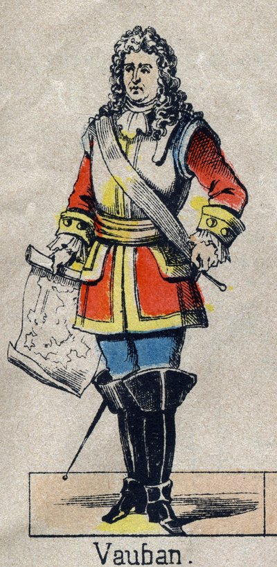 Ritratto di Vauban Sébastien le Prestre (1633-1707), maresciallo di Francia. Immagine di Epinal della fine del XIX secolo. Collezione privata da French School