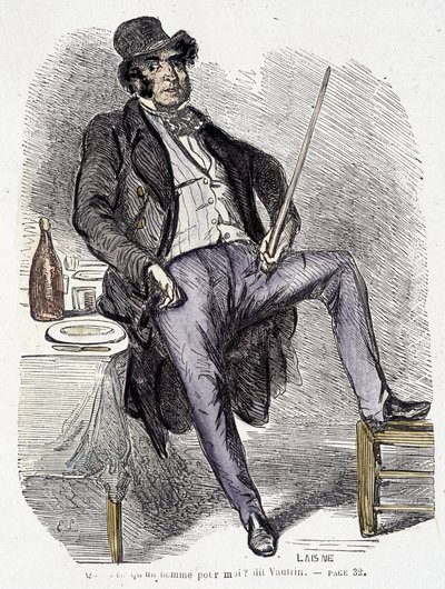 Ritratto di Vautrin (personaggio ispirato a Vidocq) - in "Splendori e miserie delle cortigiane" di Balzac da French School