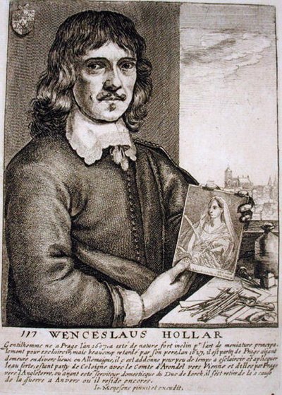 Ritratto di Wenceslaus Hollar (1607-77) da French School