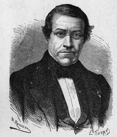 Ritratto di Charles Wheatstone (1802 - 1875), inventore nel campo della telegrafia - in "Album della Scienza; studiosi illustri; Grandi scoperte" 1896 da French School