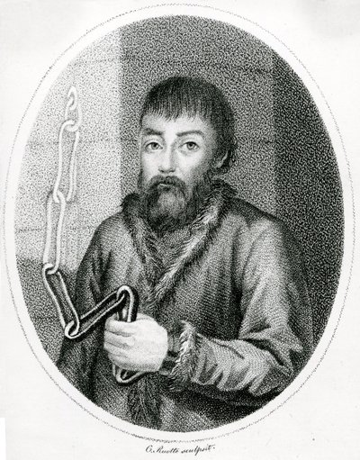 Ritratto di Yemelyan Pugachev, XVIII secolo da French School