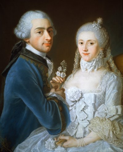 Ritratto di una coppia sposata, 1752 da French School