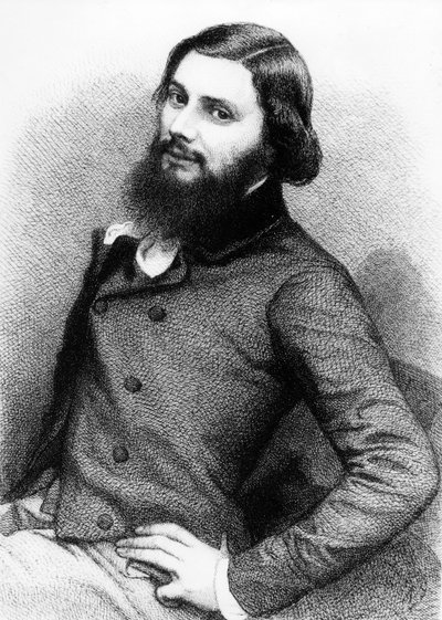 Ritratto di un giovane Gustave Courbet, c.1840s da French School
