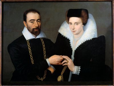Ritratto di una coppia (o doppio ritratto) da French School