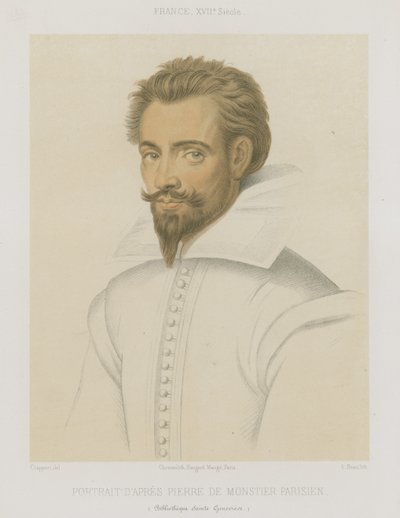 Ritratto di un uomo con la barba a punta da French School