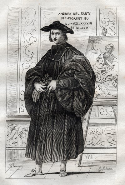 Ritratto del pittore italiano Andrea del Sarto (Andrea d