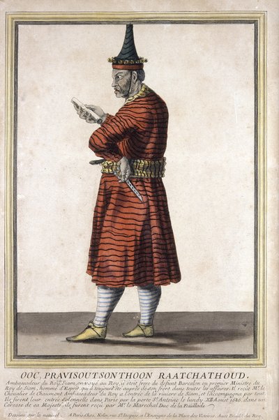 Ritratto di uno degli ambasciatori siamesi a Luigi XIV, 1685 da French School