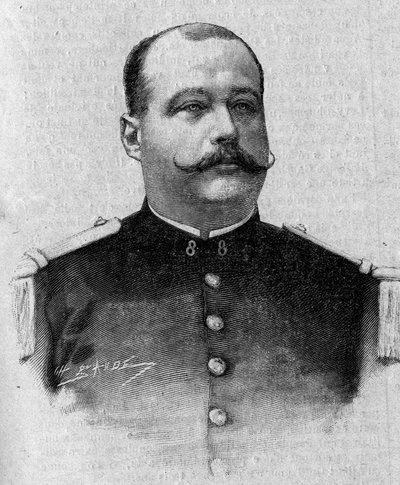 Ritratto del Marchese Patrice de Mac Mahon (1855-1927). Incisione in "La gazette du dimanche" del 5 marzo da French School