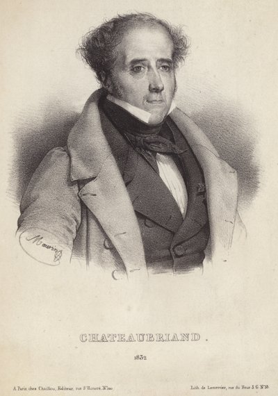 Ritratto di vicomte de Chateaubriand da French School