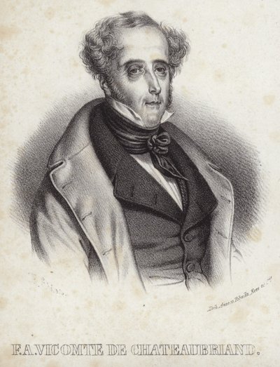 Ritratto di vicomte de Chateaubriand da French School