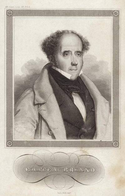 Ritratto del visconte di Chateaubriand da French School