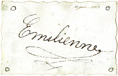 Cartolina: Emilienne, datata 30 giugno da French School