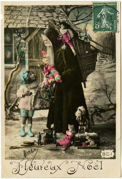 Cartolina: Buon Natale, Mary (carta stampata) da French School