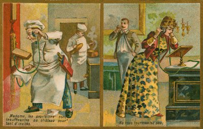Cartolina con telefono da French School