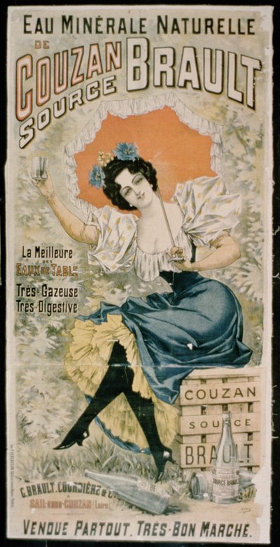 Poster pubblicitario per Acqua minerale naturale Brault da Couzan da French School