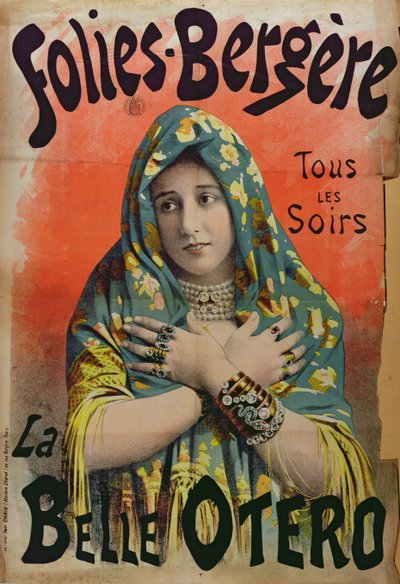 Poster pubblicitario per La Belle Otero al Folies Bergère, c.1892-94 da French School