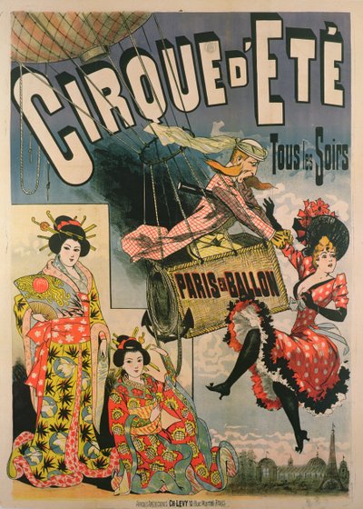 Poster pubblicitario per Paris en Ballon al Cirque d