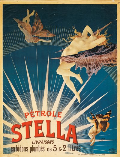 Poster pubblicitario per Stella petrol, 1897 da French School