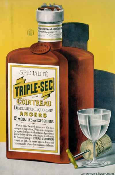 Poster pubblicitario per il Triple Sec Cointreau prodotto ad Angers da French School