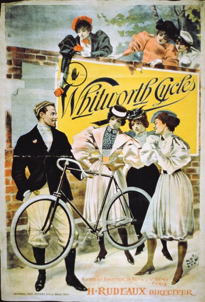 Poster pubblicitario per Whitworth Cycles, Parigi da French School