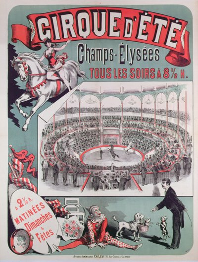 Poster pubblicitario per il Cirque d