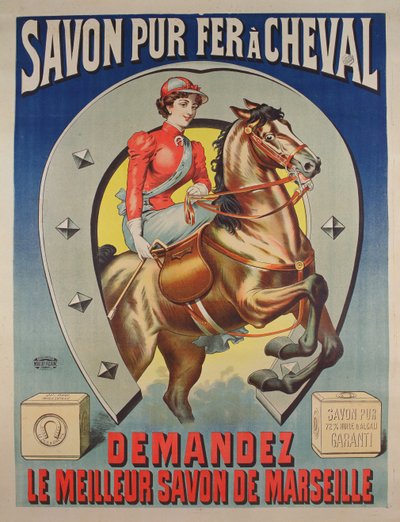 Poster per il sapone Le Fer a cheval da French School