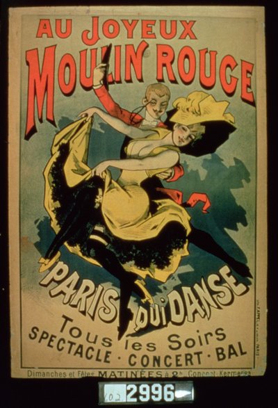 Poster per Paris Dances al Joyous Moulin Rouge, Parigi da French School