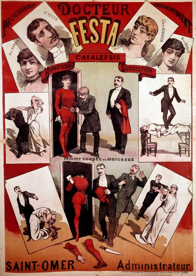 Poster che presenta lo spettacolo di magia dell