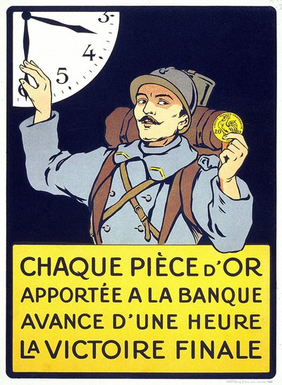 Manifesto stampato nel 1914: "Ogni moneta d