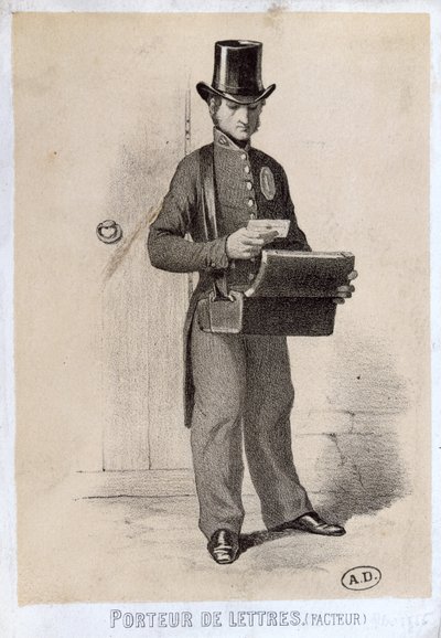 Postino, c.1865 da French School