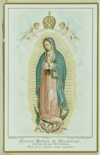 Santino raffigurante Nostra Signora di Guadalupe, c.1900 da French School