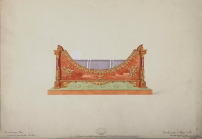 Letto della Principessa Elisa dal Palazzo Baciocchi a Bologna, c.1900-20 da French School
