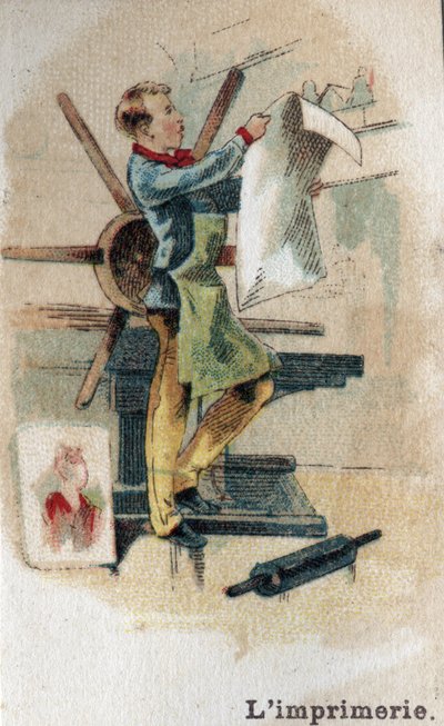 Stampa alla fine del XIX secolo. Cromolitografia inizio XX secolo. da French School