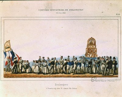 Processione dei Panettieri a Strasburgo, 25 giugno 1840 da French School