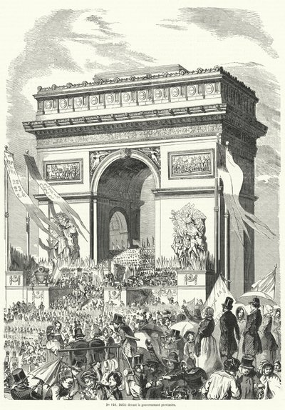 Processione che passa davanti al Governo Provvisorio Francese all