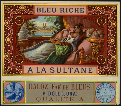 Etichetta del prodotto per Bleu Riche a la Sultane da French School
