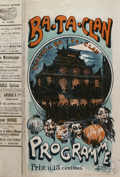 Programma per il concerto del caffè Ba-Ta-Clan, c.1905 da French School
