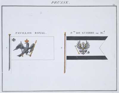 Bandiere prussiane, da un libro francese delle bandiere, c.1819 da French School