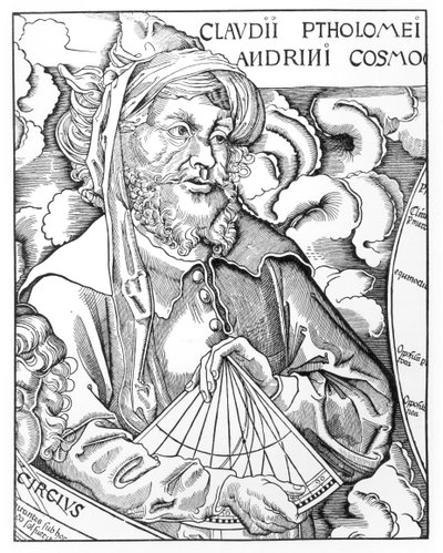Tolomeo (Claudio Tolomeo) (c.90-168) con un sestante da French School