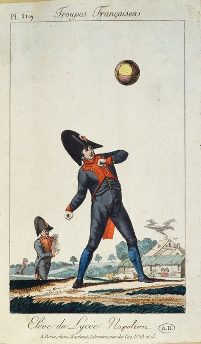 Allievo del Liceo Napoleone, da Troupes Francaises, c.1805 da French School