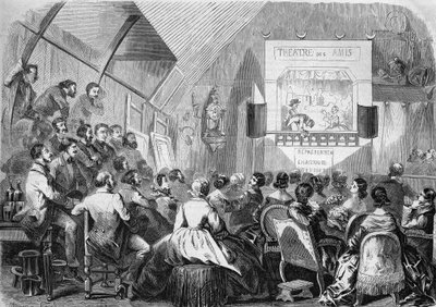 Teatro dei burattini nel 1858. Rappresentazione nell