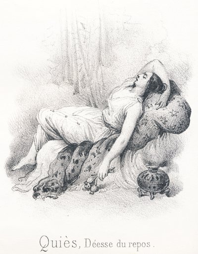 Quiete: Dea della tranquillità e del riposo, moglie del Sonno, figlio dell