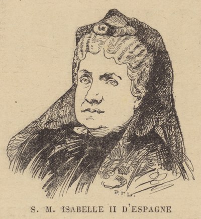 Regina Isabella II di Spagna da French School