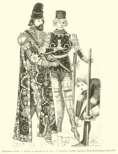 Quindicesimo secolo, Principe, gran scudiero e valletto da French School