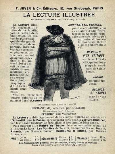 Lettura illustrata. Pubblicazione in “Tales de Pantruche et d