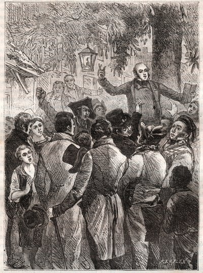 Lettura del pamphlet di Louis Marie de Lahaye de Cormenin (1788-1868) nel 1838 (Tres-humbles remonstrances di Timon su una compensazione di un nuovo tipo che la lista civile pretende di stabilire tra quattro milioni che deve al Tesoro e quattro milioni) da French School
