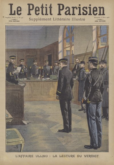 Lettura del verdetto al processo per tradimento di Charles Benjamin Ullmo da French School