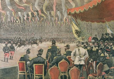 Ricevimento dello Zar Alessandro III (1845-1894) a Parigi, illustrazione da Le Petit Journal, novembre 1893 da French School